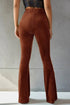 'Ruth' Ribbed High Waist Flare Pants - Celes Fashion